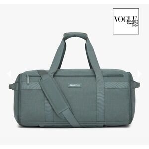 JenniBag 2-in-1 Travel Garment Duffel Bag Grey Ripstop Weekend Bag 21x9x12